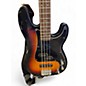 Used Squier Precision Bass 3 Color Sunburst Electric Bass Guitar