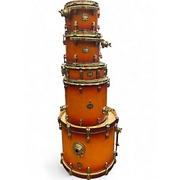 Used Ludwig 5 Piece element icon birch orange burst Drum Kit