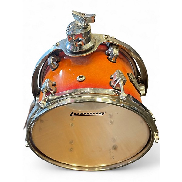 Used Ludwig 5 Piece element icon birch orange burst Drum Kit