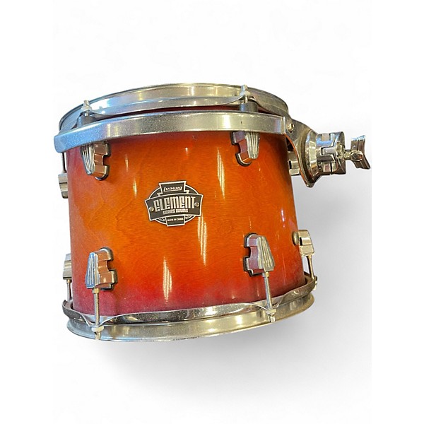 Used Ludwig 5 Piece element icon birch orange burst Drum Kit