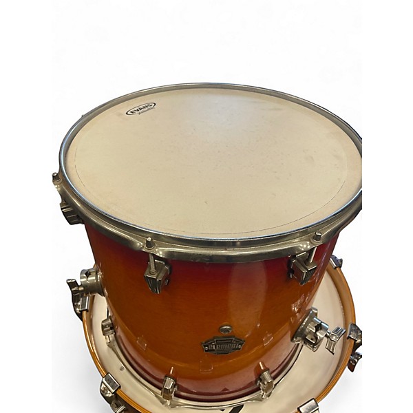 Used Ludwig 5 Piece element icon birch orange burst Drum Kit