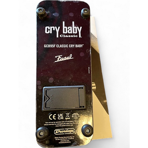 Used Dunlop GCB95F Crybaby Classic Wah With Fasel Inductor Effect Pedal