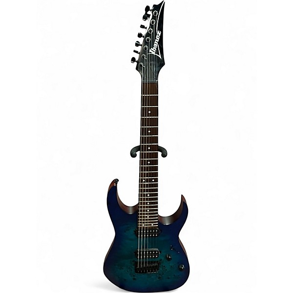 Used Ibanez RG7421 RG Series Blue Sapphire Solid Body Electric Guitar