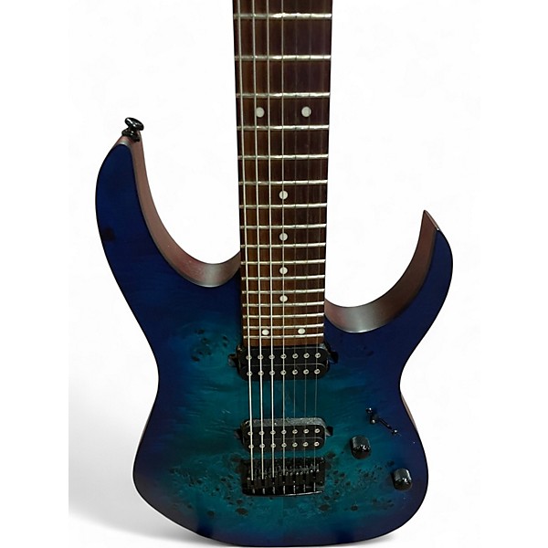 Used Ibanez RG7421 RG Series Blue Sapphire Solid Body Electric Guitar