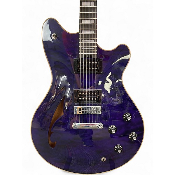 Used EVH SA126 Special Trans Purple Hollow Body Electric Guitar