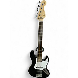 Used Squier Affinity Jazz Bass V 5 String Black With White Polka Dots Electric Bass Guitar