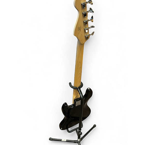 Used Squier Affinity Jazz Bass V 5 String Black With White Polka Dots Electric Bass Guitar