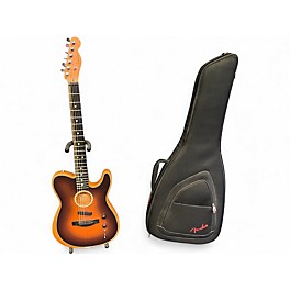 Used Fender American Acoustasonic Telecaster 2 Tone Sunburst Acoustic Electric Guitar