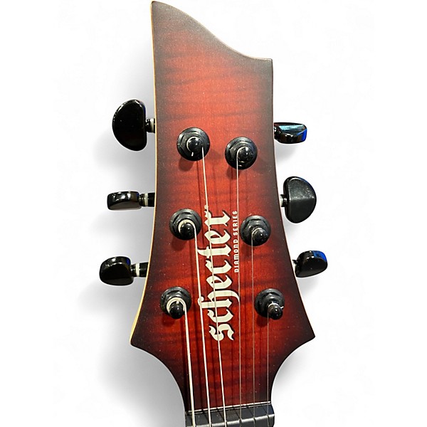 Used Schecter Guitar Research SUNSET EXTREME SCARLET BURST Solid Body Electric Guitar