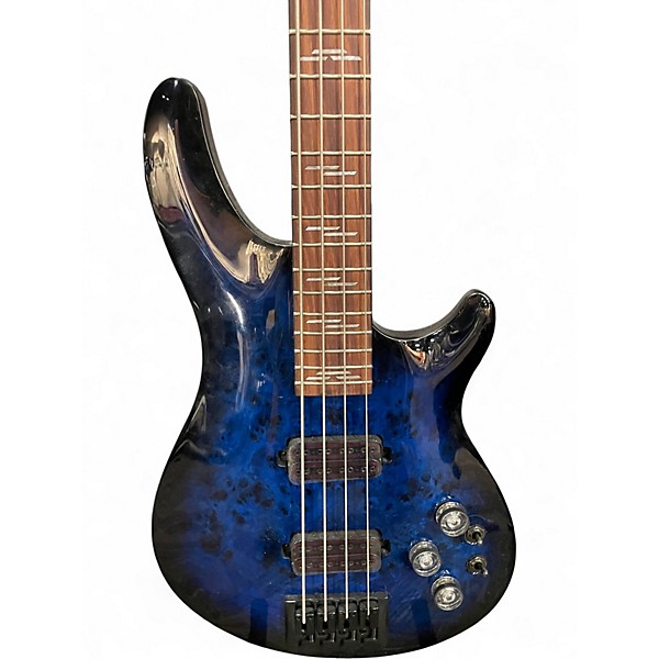 Used Schecter Guitar Research Omen Elite 4 Blue Electric Bass Guitar