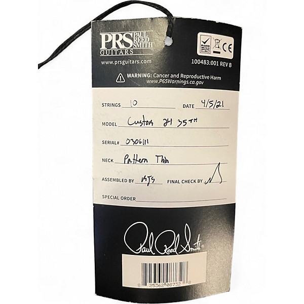 Used 2021 PRS CUSTOM 24 35TH ANNIVERSARY FADED PURPLE Solid Body Electric Guitar