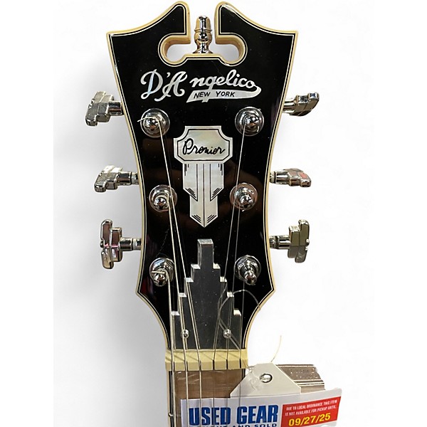 Used D'Angelico Premier Bedford Black Solid Body Electric Guitar