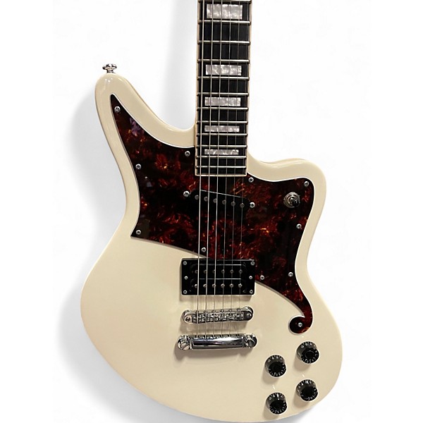 Used D'Angelico Premier Bedford white Solid Body Electric Guitar