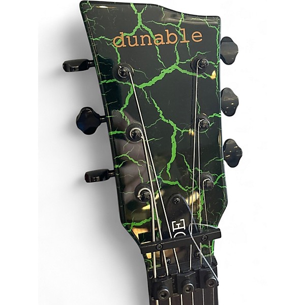 Used Dunable Guitars ASTEROID GREEN CRACK Solid Body Electric Guitar