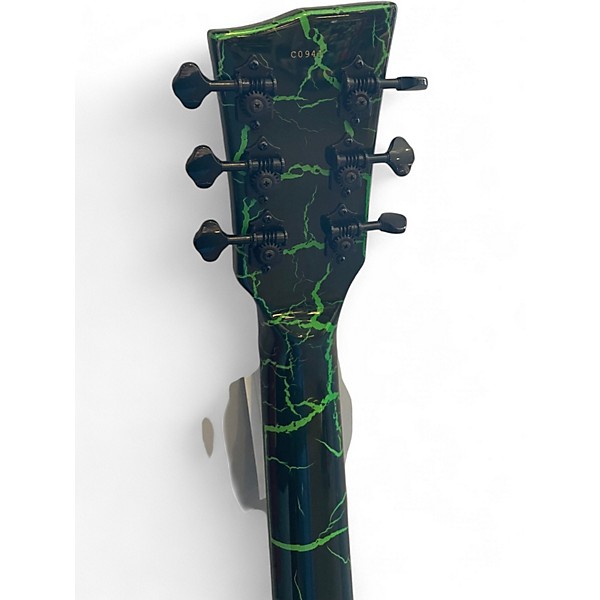 Used Dunable Guitars ASTEROID GREEN CRACK Solid Body Electric Guitar