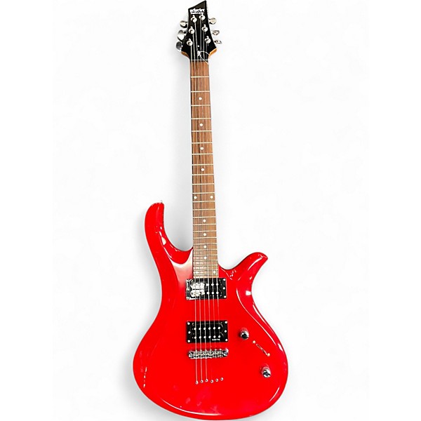 Used Schecter Guitar Research Riot 6 Red Solid Body Electric Guitar