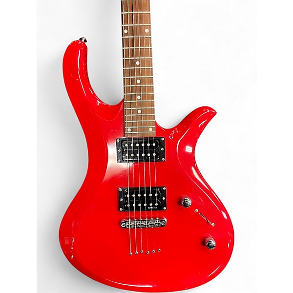 Used Schecter Guitar Research Riot 6 Red Solid Body Electric Guitar
