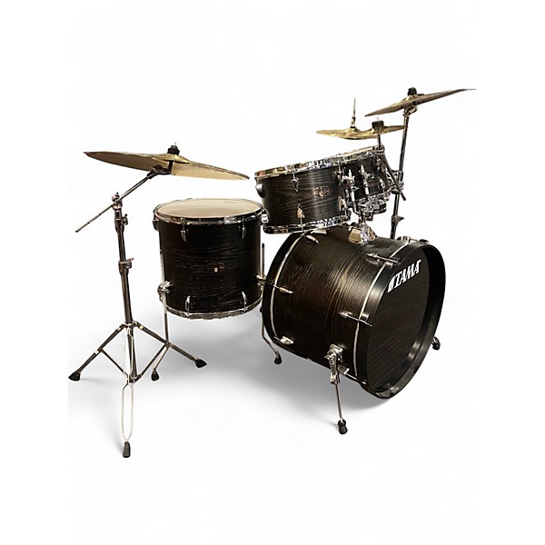 Used TAMA 5 Piece Imperialstar Complete Drum Set With MEINL HCS Cymbals Black Oak Drum Kit