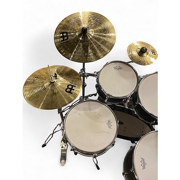Used TAMA 5 Piece Imperialstar Complete Drum Set With MEINL HCS Cymbals Black Oak Drum Kit