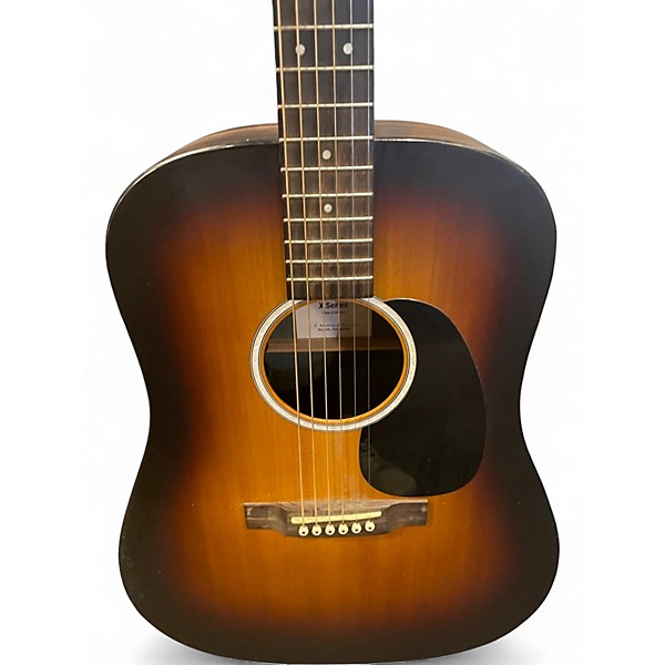 Used Martin x series 2 Tone Sunburst Acoustic Electric Guitar