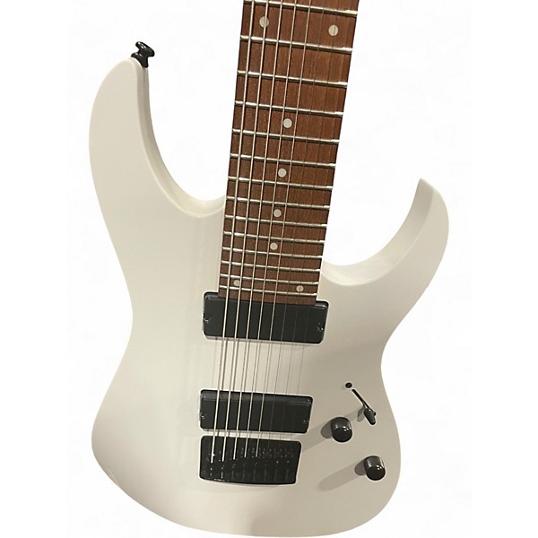 Used Ibanez RG8 8 String Arctic White Solid Body Electric