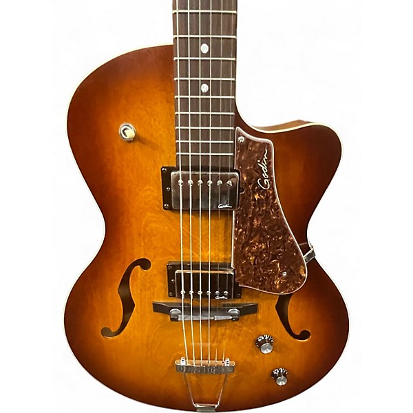 Used Godin 5th Ave 2 Color Sunburst Hollow Body Electric Guitar