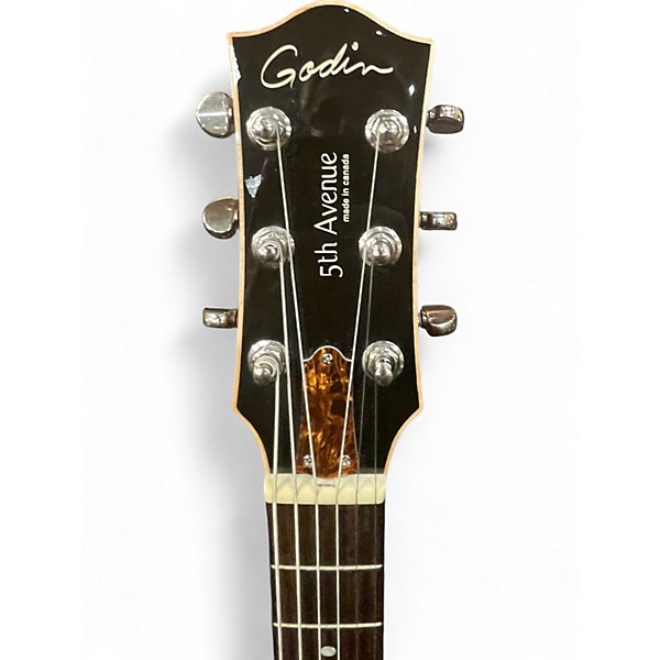 Used Godin 5th Ave 2 Color Sunburst Hollow Body Electric Guitar