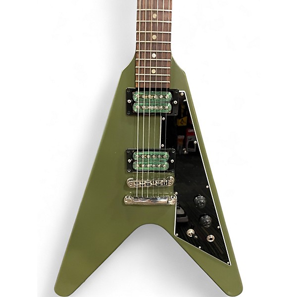 Used Gibson Flying V Tribute Olive Drab Solid Body Electric Guitar