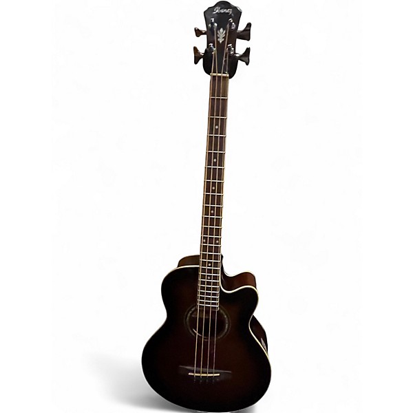 Used Ibanez AEB10EDVS DARK VIOLIN SUNBURST Acoustic Bass Guitar