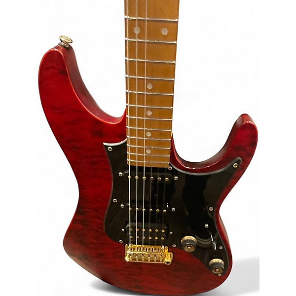Used Ibanez SLM10 Red to Black Fade Solid Body Electric Guitar