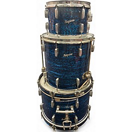 Vintage 1960s Rogers 3 Piece Holiday Blue Onyx Drum Kit