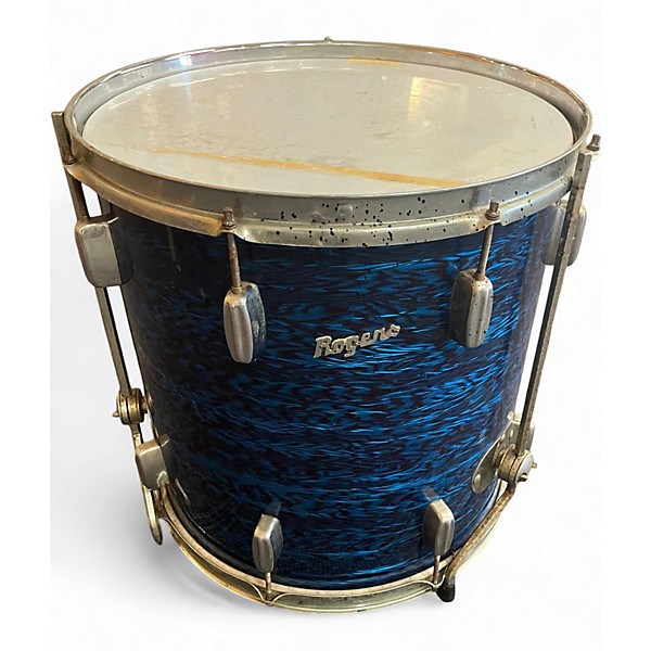 Vintage 1960s Rogers 3 Piece Holiday Blue Onyx Drum Kit