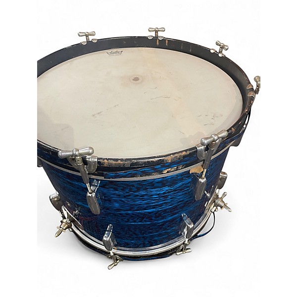 Vintage 1960s Rogers 3 Piece Holiday Blue Onyx Drum Kit