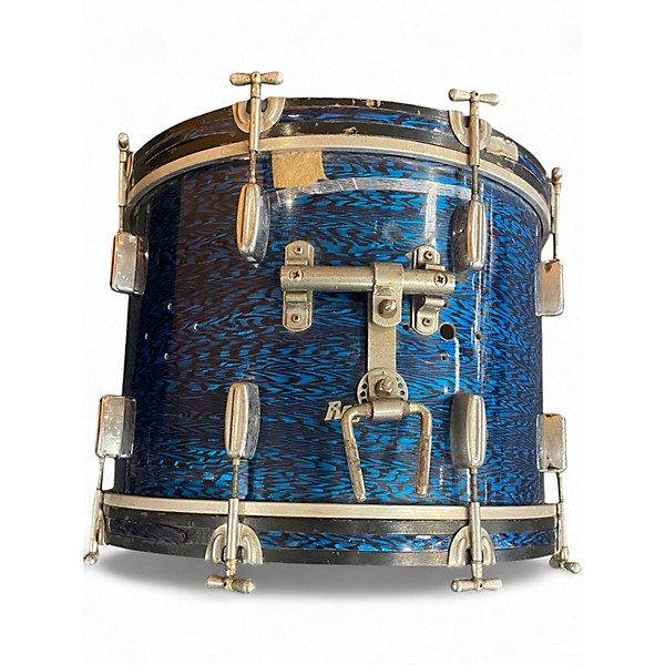 Vintage 1960s Rogers 3 Piece Holiday Blue Onyx Drum Kit