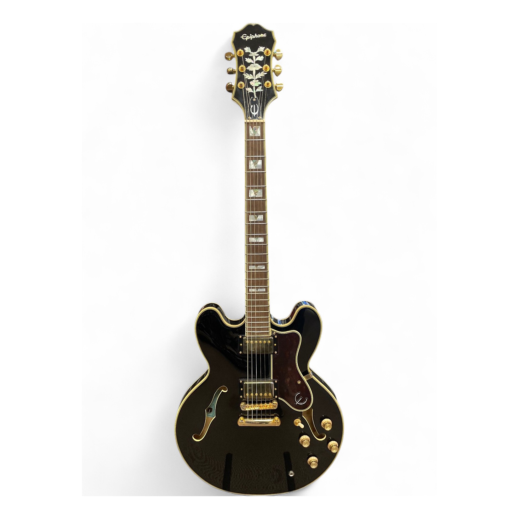 Used 2022 Epiphone Sheraton II PRO Black and Gold Hollow Body