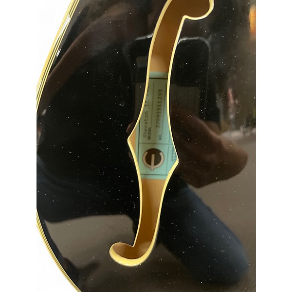 Used 2022 Epiphone Sheraton II PRO Black and Gold Hollow Body Electric Guitar