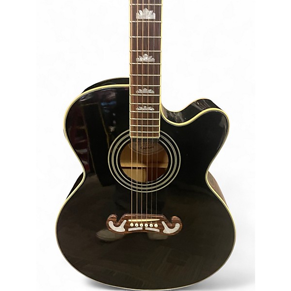 Used Epiphone EJ200CE Black Acoustic Electric Guitar