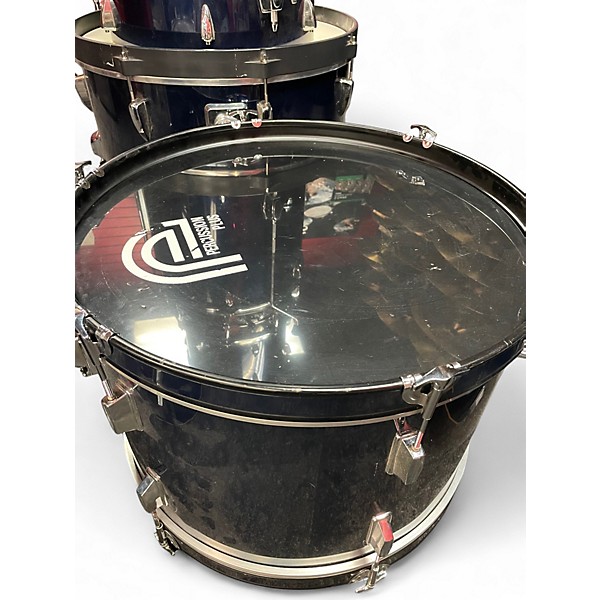 Used Aquarian 4 Piece PERCUSSION PLUS Black Drum Kit