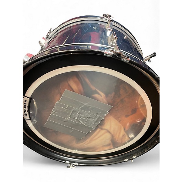 Used Aquarian 4 Piece PERCUSSION PLUS Black Drum Kit