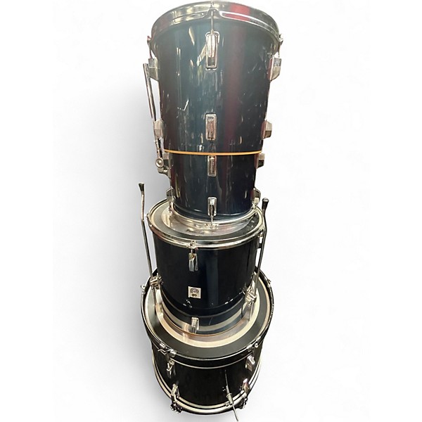 Used Aquarian 4 Piece PERCUSSION PLUS Black Drum Kit