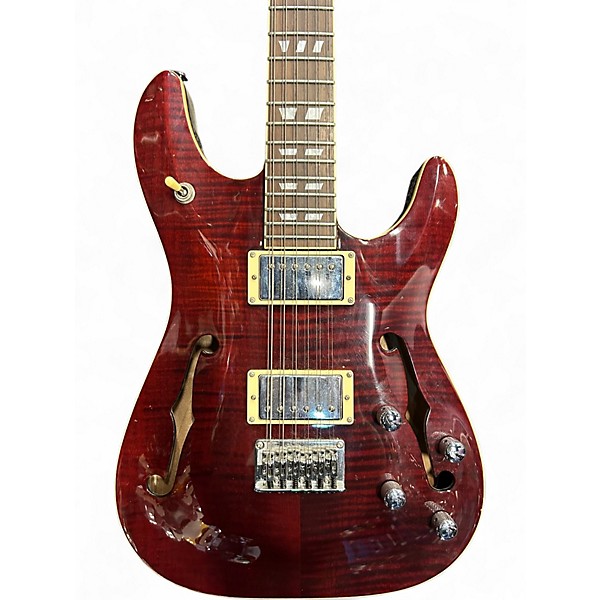 Used Schecter Guitar Research C/SH 12 Black Cherry Hollow Body Electric Guitar