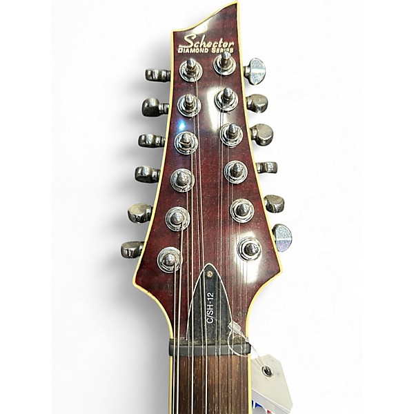 Used Schecter Guitar Research C/SH 12 Black Cherry Hollow Body Electric Guitar