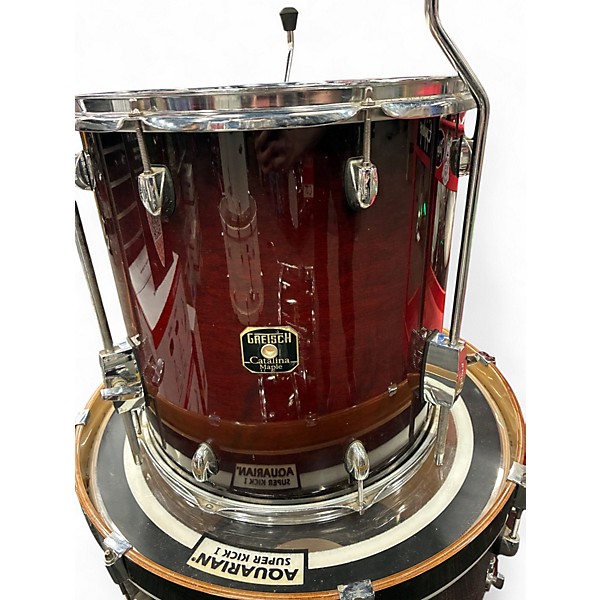 Used Gretsch Drums 7 Piece Catalina Maple Red Drum Kit