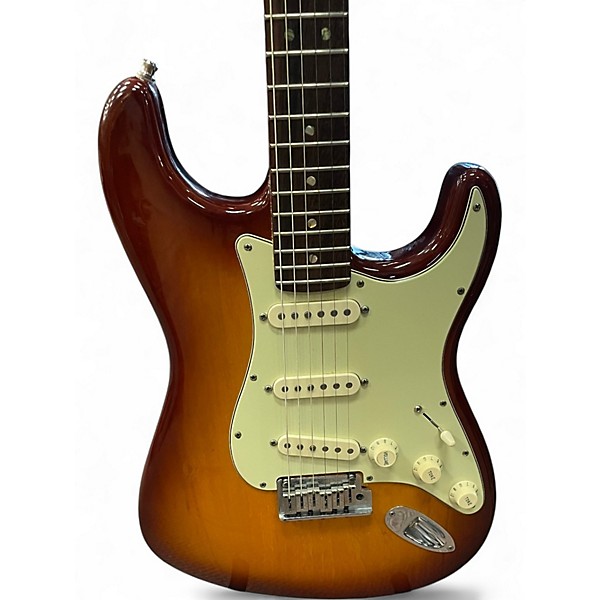Used Fender American Deluxe Ash Stratocaster TOBACCO SUNBURST Solid Body Electric Guitar