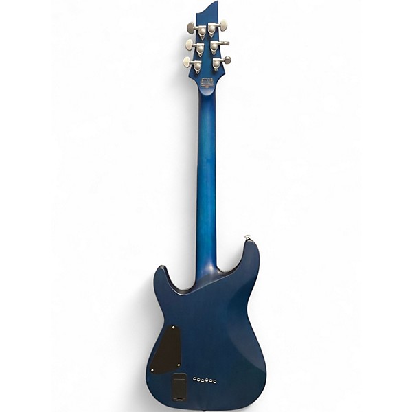 Used Schecter Guitar Research C1 Platinum Transparent Midnight Blue Solid Body Electric Guitar