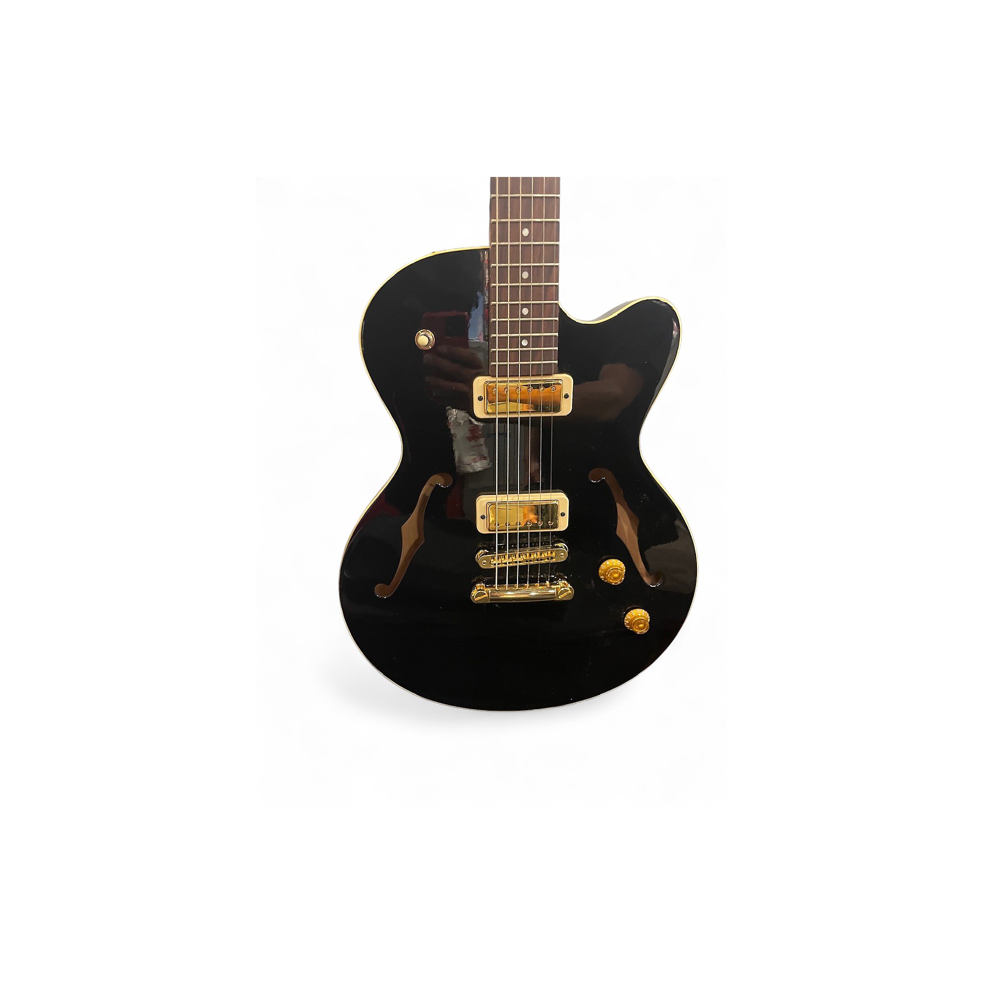 Used Yamaha AEX520 Black Hollow Body Electric Guitar Black