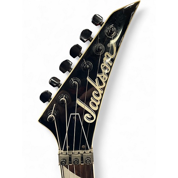 Used Jackson KVXMG KING V Black and White Solid Body Electric Guitar