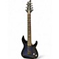 Used Schecter Guitar Research Omen Elite-7 See-Thru Blue Burst Solid Body Electric Guitar thumbnail