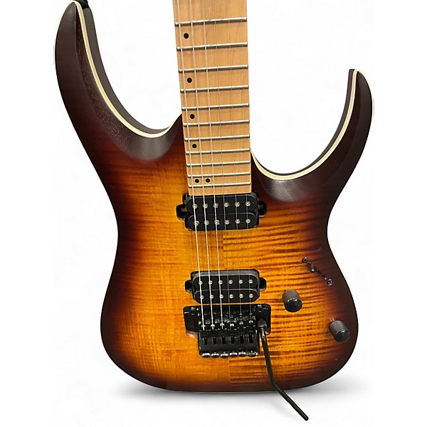Used Ibanez RGAR42MFMT Brown Sunburst Solid Body Electric Guitar