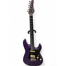 Used Schecter Guitar Research MV6 Purple Solid Body Electric Guitar